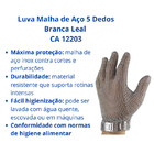 Luva Segurança Malha De Aço 5 Dedos Leal Ca 12203 M Vermelho