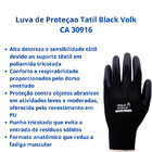 Luva Segurança Proteçao Tatil Black Volk Epi Ca 30916 Preto M