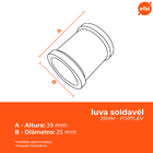 Luva Soldável 25 Mm Fortlev