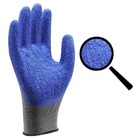 Luva Super Safety De Proteção Tecido Com Borracha  Azul  (01