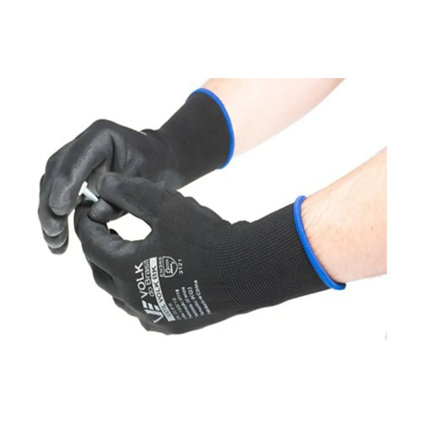 Luva Tátil Multitato Preta Epi Segurança Multiuso Flexível -