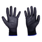 Luva Tátil Pu Volk Black Com Punho Azul 9/g