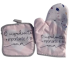 Luva Termica Forno Fogão Cozinha Quente + Descanso De Panela