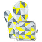 Luva Térmica Para Forno Altas Temperaturas Vermelha Cinza