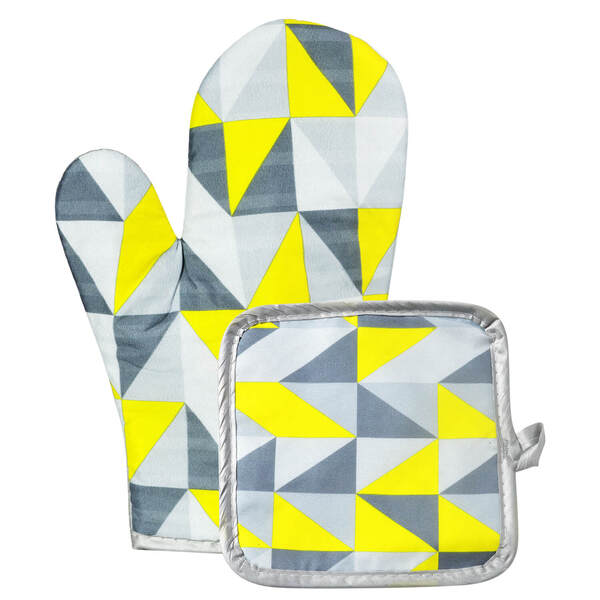 Luva Térmica Para Forno Altas Temperaturas Vermelha Cinza