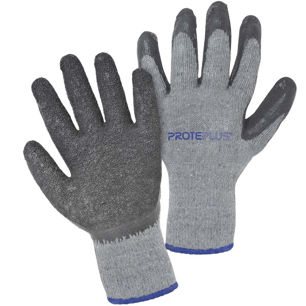 Luva Tricotada Em Algodão Com Banho De Látex Corrugado Ppm 03