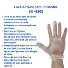 Luva Vinil Sem Pó Medix Procedimentos Descartavel Ca 48203 Ca
