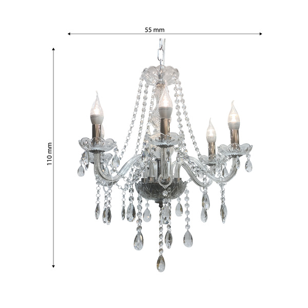 Luxuoso Lustre Pendente Dourado Moderno Completo  06 Braços