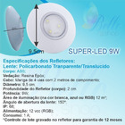 Luz Led Para Piscina 12m² Super Led 95mm Azul Mono 2 Vias - C