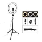 Luz Ring Light 10 Pol Led 3500/5500k Tripé Suporte Celular