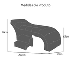 Maca Botonê Estética Estofada Suede 70cm - Estopar - Suede Ci