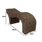 Maca Estética Estofada Reclinável Ergonômica Spa Suede Yara M