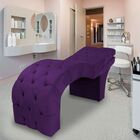 Maca Estética Estofada Reclinável Ergonômica Spa Veludo Yara