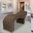 Maca Estética Estofada Reclinável Ergonômica Spa Veludo Yara