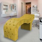 Maca Estética Estofada Reclinável Ergonômica Spa Veludo Yara