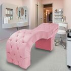 Maca Estética Estofada Reclinável Ergonômica Suede Ludmilla R