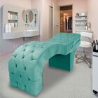 Maca Estética Estofada Reclinável Ergonômica Suede Marilia Az