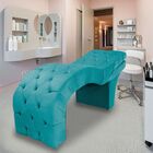 Maca Estética Estofada Reclinável Ergonômica Suede Tati Azul