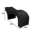 Maca Estética Estofada Reclinável Ergonômica Suede Tati Preto