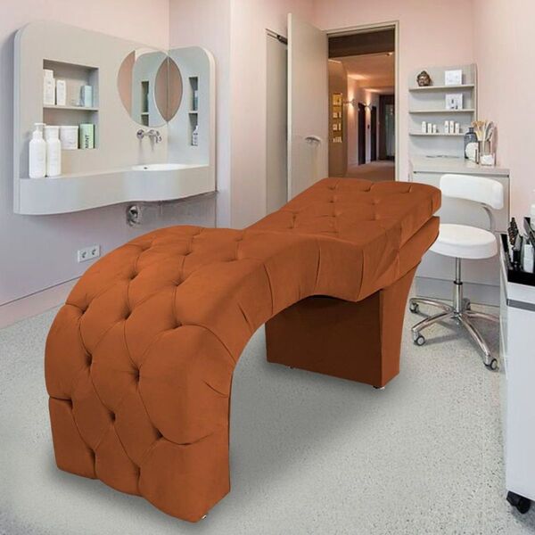 Maca Estética Estofada Reclinável Ergonômica Suede Tati Terra