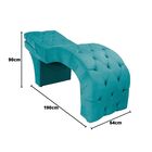 Maca Estética Estofada Reclinável Ergonômica Veludo Camila Az