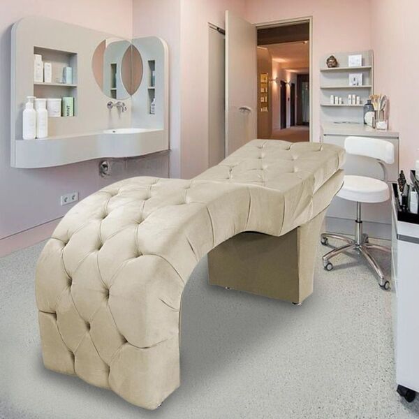 Maca Estética Estofada Reclinável Ergonômica Veludo Eliana Be