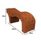 Maca Estética Estofada Reclinável Ergonômica Veludo Ludmilla