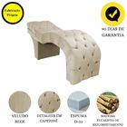 Maca Estética Estofada Reclinável Ergonômica Veludo Marilia B