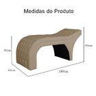 Maca Estética Luxo Suede 60cm Cores - Ds Estofados - Marfim