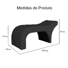 Maca Estética Luxo Suede 60cm Cores - Ds Estofados - Preto