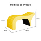 Maca Estofada Capitonê 60cm Corino Cores - Ds Estofados - Ama