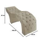 Maca Estofada Capitonê Clínica Salão Estética Linho Marta Bege