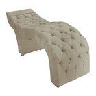 Maca Estofada Capitonê Clínica Salão Estética Suede Marta Bege