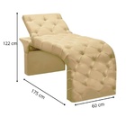 Maca Estofada Estética Cílios Regulável Spa Suede Anitta Bege