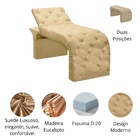 Maca Estofada Estética Cílios Regulável Spa Suede Anitta Bege