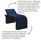 Maca Estofada Estética Cílios Regulável Spa Suede Eloísa Azul