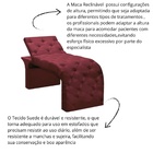 Maca Estofada Estética Cílios Regulável Spa Suede Eloísa Bordô