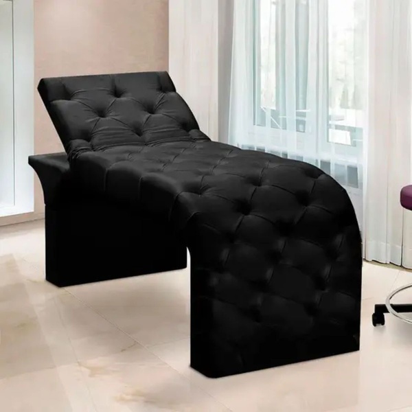 Maca Estofada Estética Cílios Regulável Spa Suede Eloísa Preto