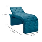 Maca Estofada Estética Cílios Regulável Spa Suede Ivete Azul