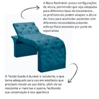 Maca Estofada Estética Cílios Regulável Spa Suede Ivete Azul