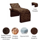 Maca Estofada Estética Cílios Regulável Spa Suede Ivete Marrom