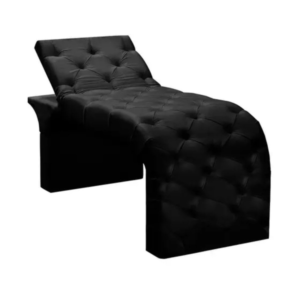 Maca Estofada Estética Cílios Regulável Spa Suede Ivete Preto