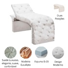 Maca Estofada Estética Cílios Regulável Spa Suede Maitê Branco