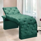 Maca Estofada Estética Cílios Regulável Spa Suede Maitê Verde