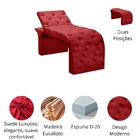 Maca Estofada Estética Cílios Regulável Spa Suede Maitê Verme