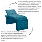 Maca Estofada Estética Cílios Regulável Spa Veludo Juliette A