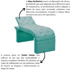 Maca Estofada Estética Cílios Regulável Spa Veludo Maitê Azul