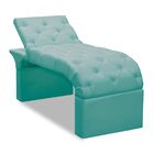 Maca Estofada Estética Cílios Regulável Spa Veludo Maitê Azul