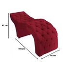 Maca Estofada Estética Cílios Salão Spa Suede Olivia Vermelho