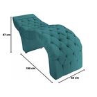 Maca Estofada Estética Cílios Salão Spa Veludo Vivian Azul Tu